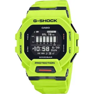 CASIO G-SHOCK DAY-DATE YELLOW RESIN STRAP DIGITAL DIAL MEN WATCH GBD-200-9JF