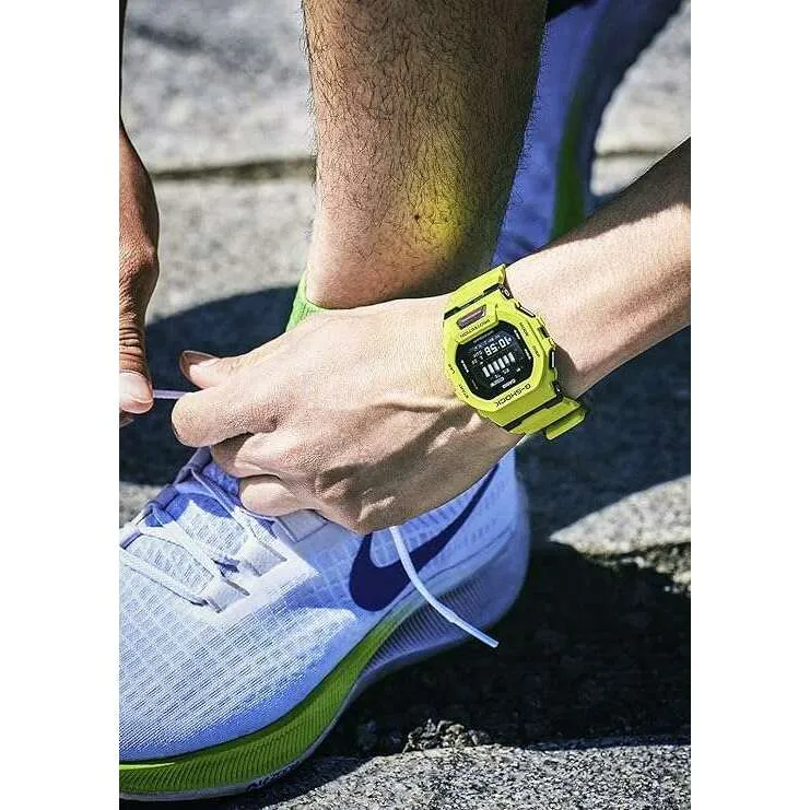 CASIO G-SHOCK DAY-DATE YELLOW RESIN STRAP DIGITAL DIAL MEN WATCH GBD-200-9JF