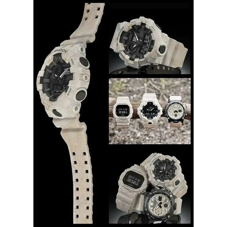 CASIO G-SHOCK EARTH TONED COLOR SERIES BEIGE ANALOG DIGITAL MEN WATCH GA-700WM-5AJF