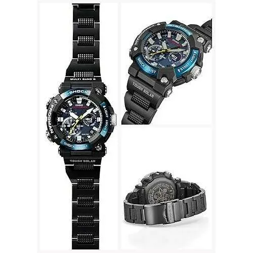 CASIO G-SHOCK FROGMAN BLUETOOTH RADIO SOLAR BLACK & BLUE MEN WATCH GWF-A1000C-1AJF