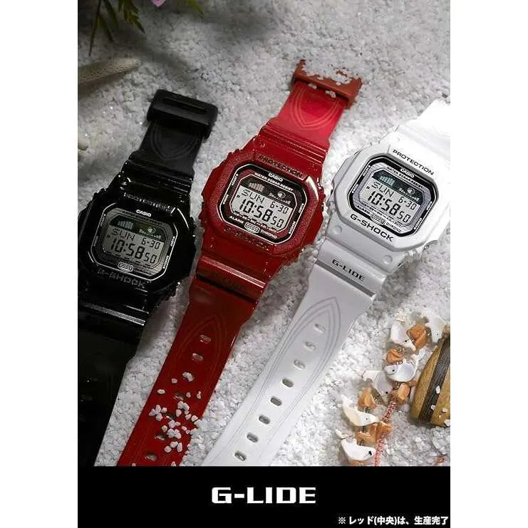 CASIO G-SHOCK G-LIDE TIDE GRAPH BLACK RUBBER STRAP DIGITAL DIAL MEN WATCH GLX-5600-1JF