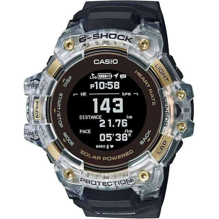CASIO G-SHOCK G-SQUAD BLACK & GOLD DIGITAL MEN WATCH GBD-H1000-1A9JR