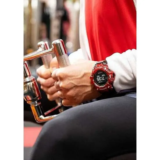 CASIO G-SHOCK G-SQUAD BLUETOOTH BLACK & RED LIMITED MODEL MEN WATCH GBD-100SM-4A1JF