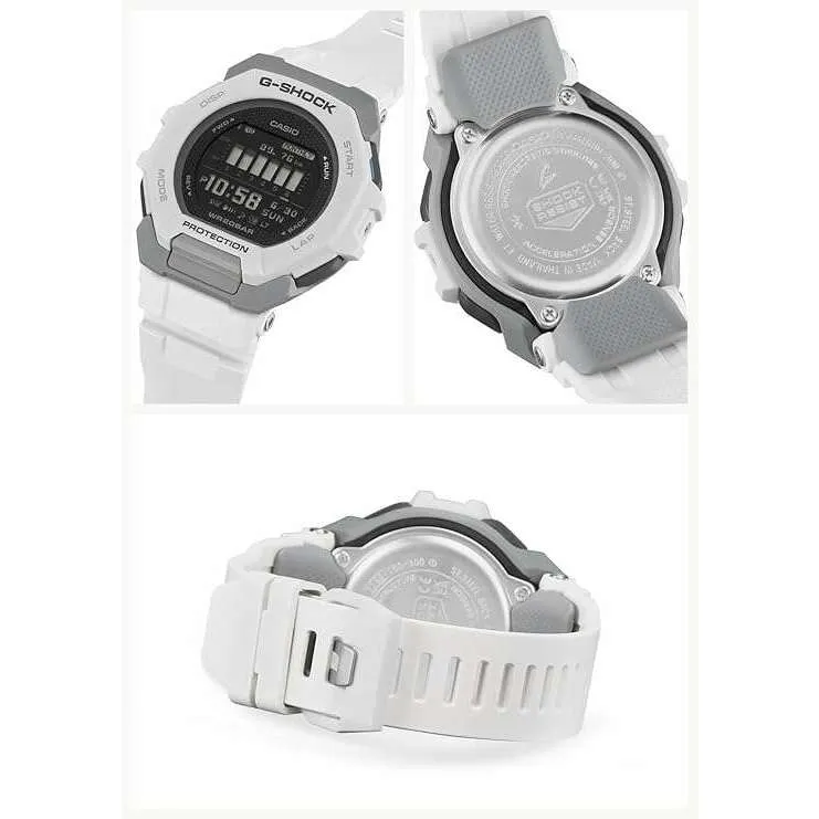 CASIO G-SHOCK G-SQUAD BLUETOOTH DAY-DATE DIGITAL WHITE MEN WATCH GBD-300-7JF