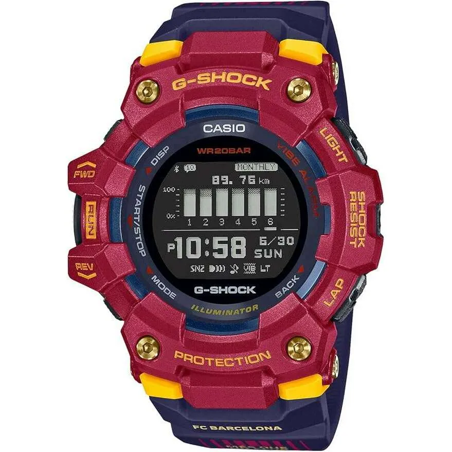 CASIO G-SHOCK G-SQUAD FC BARCELONA MATCHDAY COLLABORATION MEN WATCH GBD-100BAR-4JR