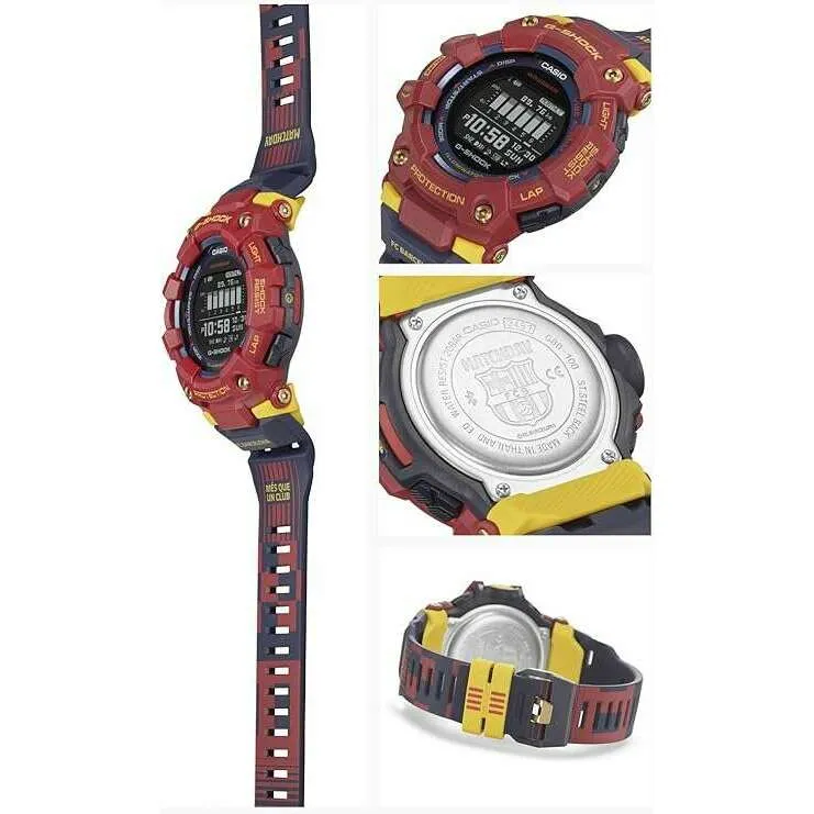 CASIO G-SHOCK G-SQUAD FC BARCELONA MATCHDAY COLLABORATION MEN WATCH GBD-100BAR-4JR