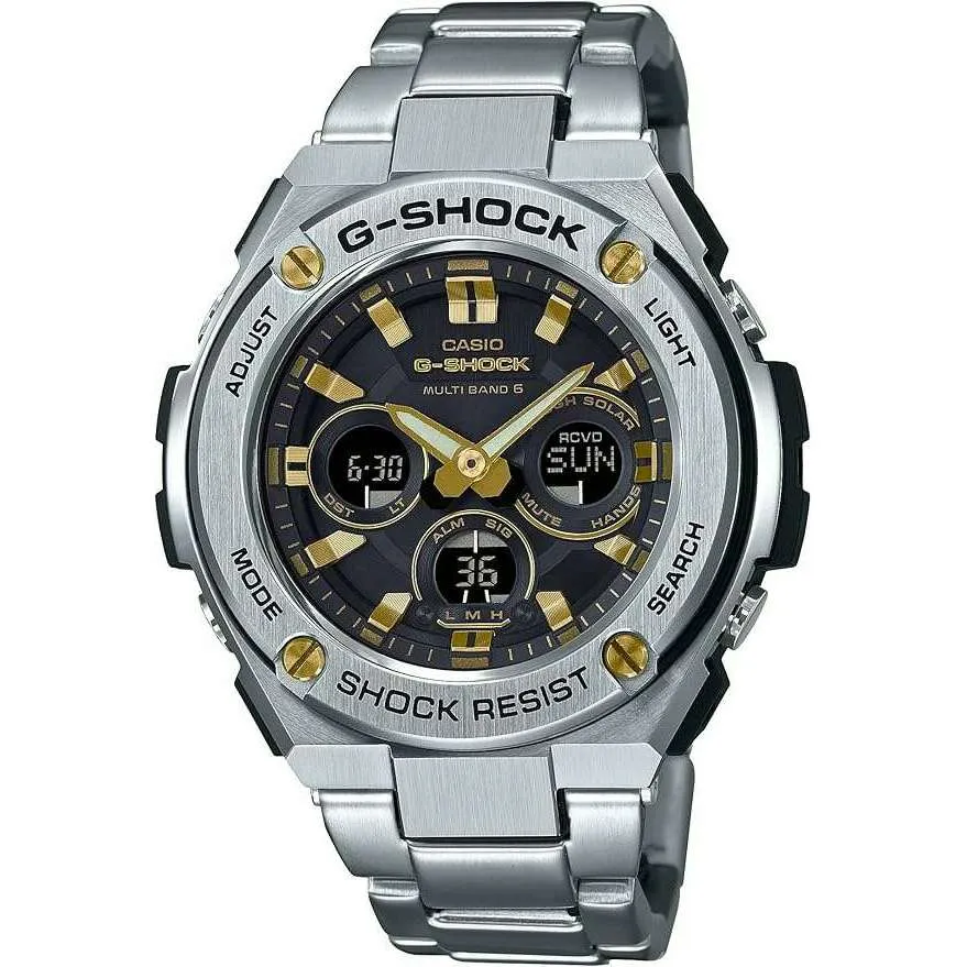 CASIO G-SHOCK G-STEEL RADIO SOLAR SILVER ANALOG DIGITAL MEN WATCH GST-W310D-1A9JF