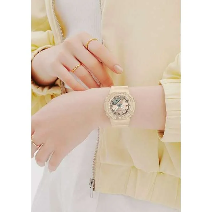 CASIO G-SHOCK LIMITED MODEL ANALOG DIGITAL BEIGE LADIES WATCH GMA-P2100ST-9AJF