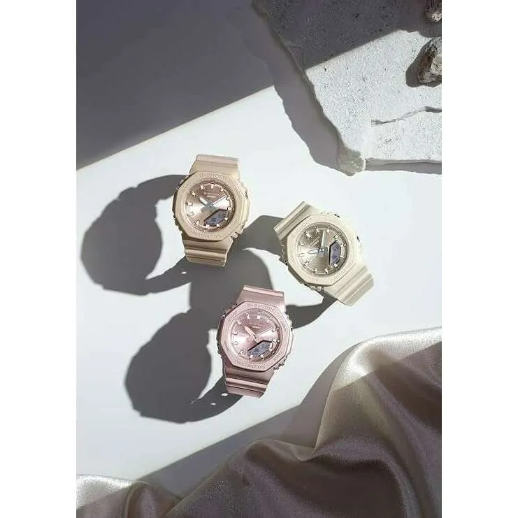 CASIO G-SHOCK LIMITED MODEL ANALOG DIGITAL BEIGE LADIES WATCH GMA-P2100ST-9AJF