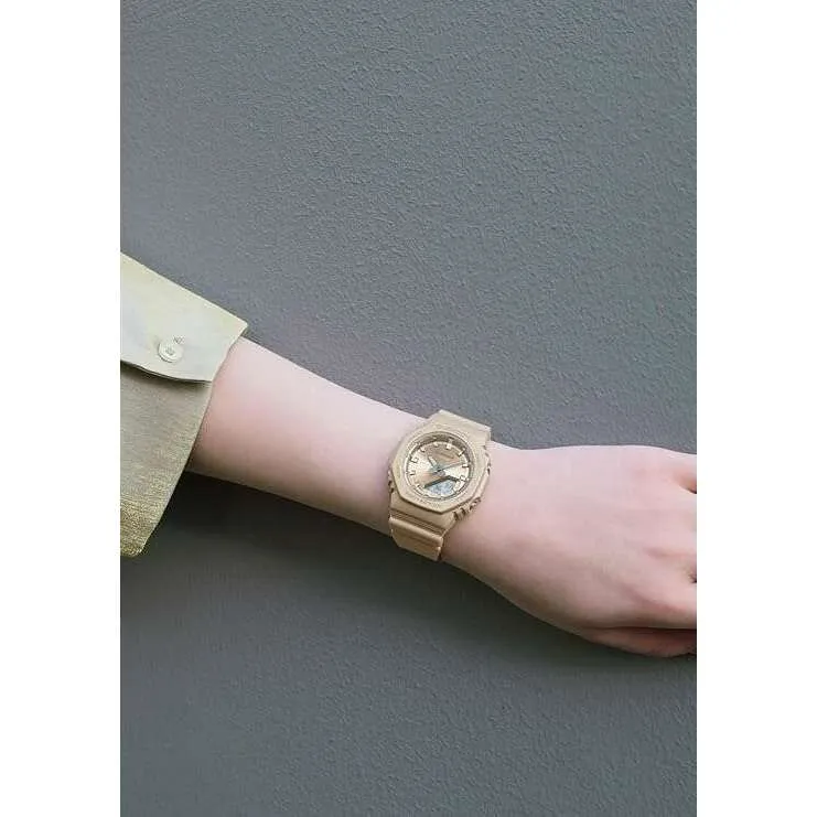 CASIO G-SHOCK LIMITED MODEL ANALOG DIGITAL BEIGE LADIES WATCH GMA-P2100ST-9AJF