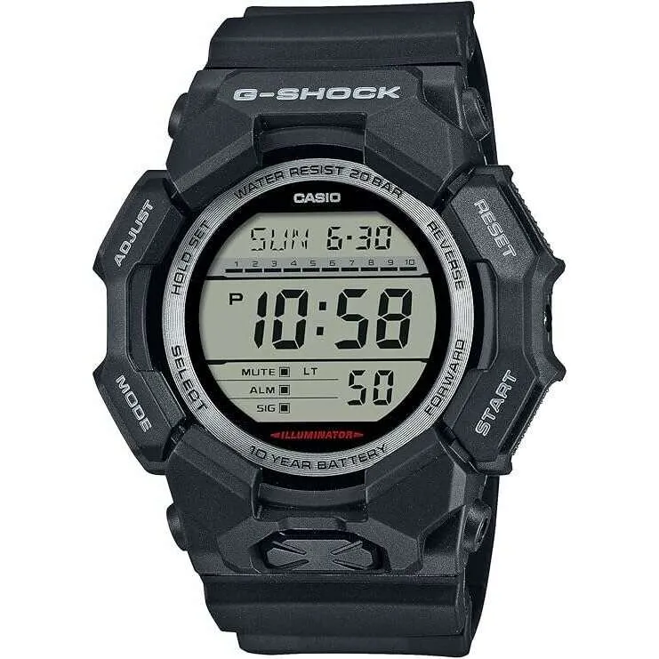 CASIO G-SHOCK LONGLIFE BATTERY BLACK RESIN STRAP DIGITAL DIAL MEN WATCH GD-010-1JF