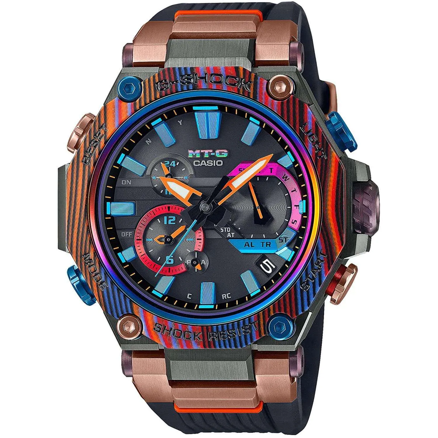 CASIO G SHOCK MARBLE MT-G MULTI-COLOR CARBON MEN WATCH (LIMTED MODEL) MTG-B2000XMG-1AJR