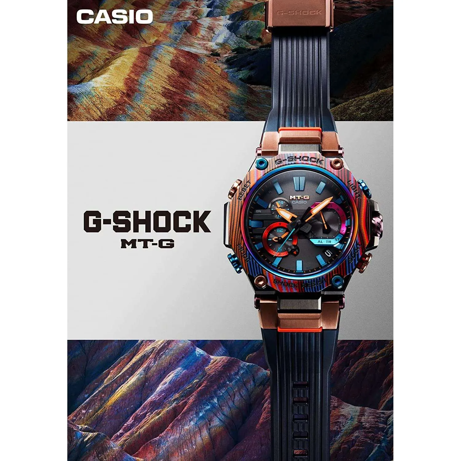CASIO G SHOCK MARBLE MT-G MULTI-COLOR CARBON MEN WATCH (LIMTED MODEL) MTG-B2000XMG-1AJR