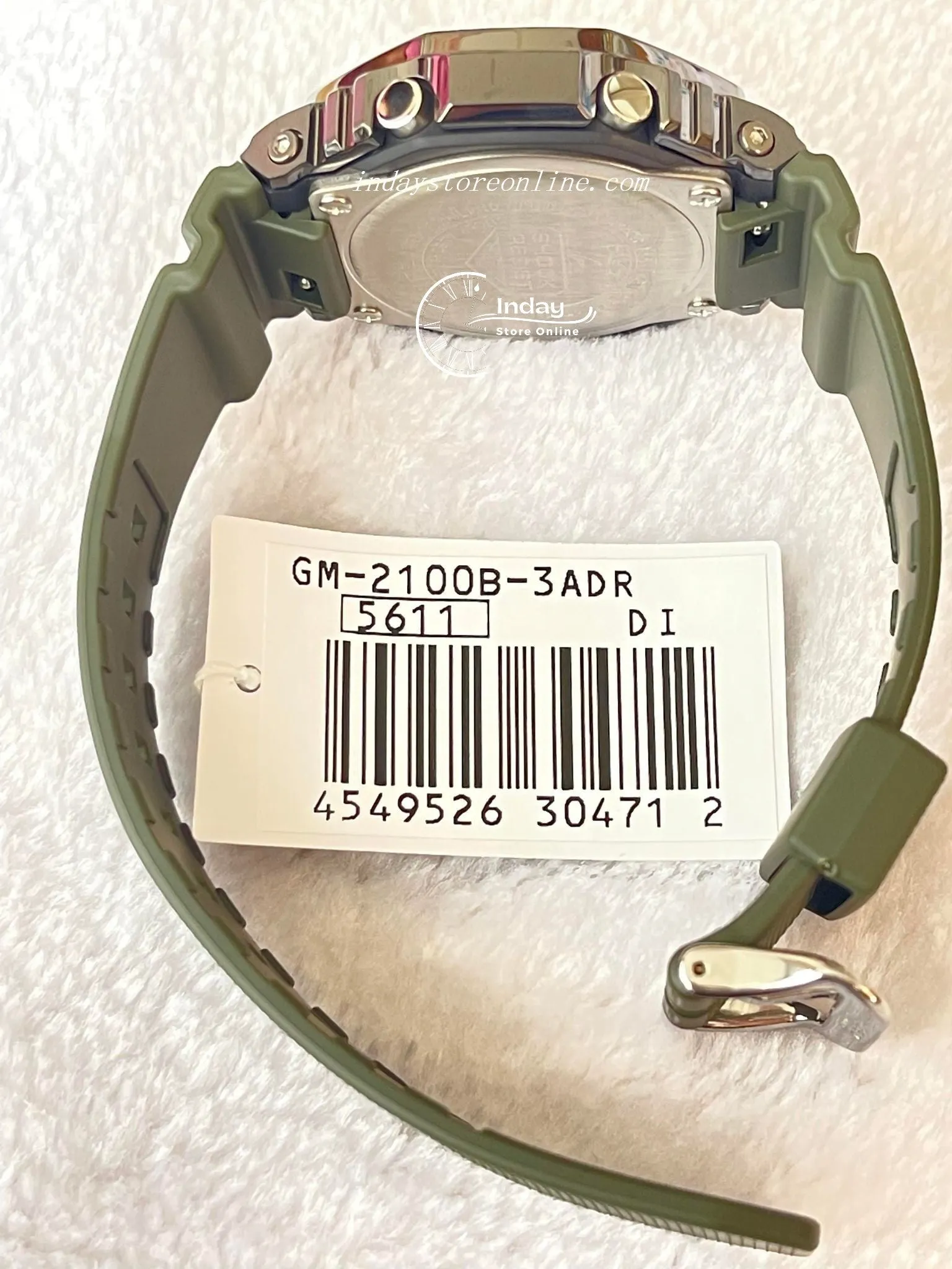 Casio G-Shock Men's Watch GM-2100B-3A Analog-Digital GM-2100 Series Resin Band Neobrite Shock Resistant Mineral Glass Gray ion Plated Bezel