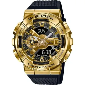 CASIO G-SHOCK METAL COVERED ANALOG DIGITAL BLACK & GOLD MEN WATCH GM-110G-1A9JF