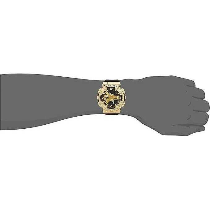 CASIO G-SHOCK METAL COVERED ANALOG DIGITAL BLACK & GOLD MEN WATCH GM-110G-1A9JF