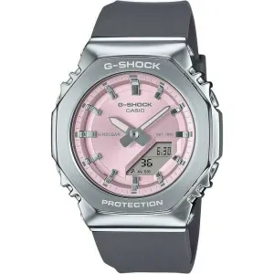 CASIO G-SHOCK METAL COVERED ANALOG DIGITAL BLACK & PINK LADIES WATCH GM-S2110-4AJF