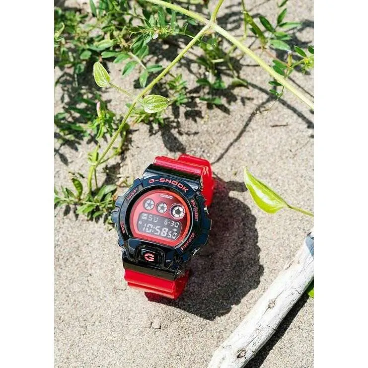 CASIO G-SHOCK METAL COVERED DIGITAL RED & BLACK MEN WATCH GM-6900B-4JF