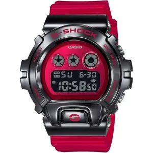 CASIO G-SHOCK METAL COVERED DIGITAL RED & BLACK MEN WATCH GM-6900B-4JF
