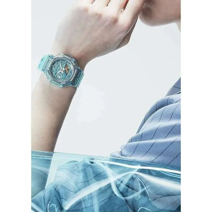 CASIO G-SHOCK MID-SIZE MODEL BLUE SKELETON LADIES WATCH GMA-S2100SK-2AJF