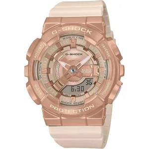 CASIO G-SHOCK MID-SIZE MODEL METAL COVERED PINK BEIGE & GOLD LADIES WATCH GM-S110PG-4AJF