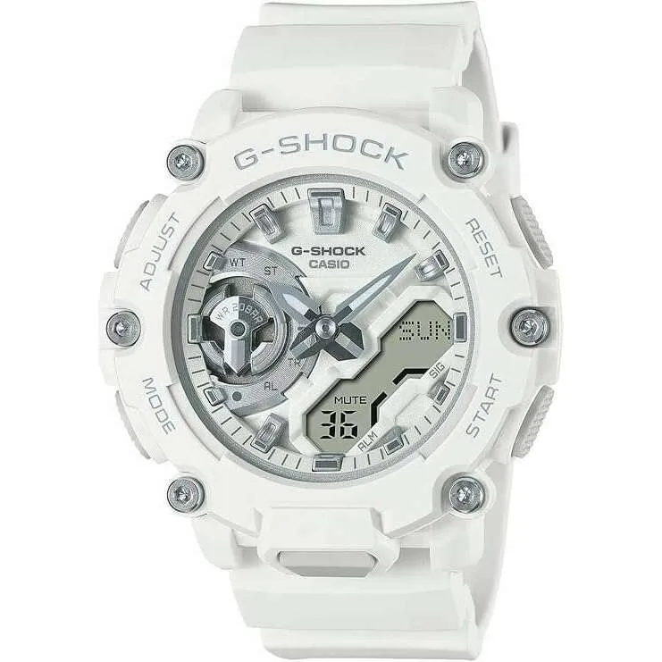 CASIO G-SHOCK MID-SIZE MODEL WHITE ANALOG DIGITAL LADIES WATCH GMA-S2200M-7AJF