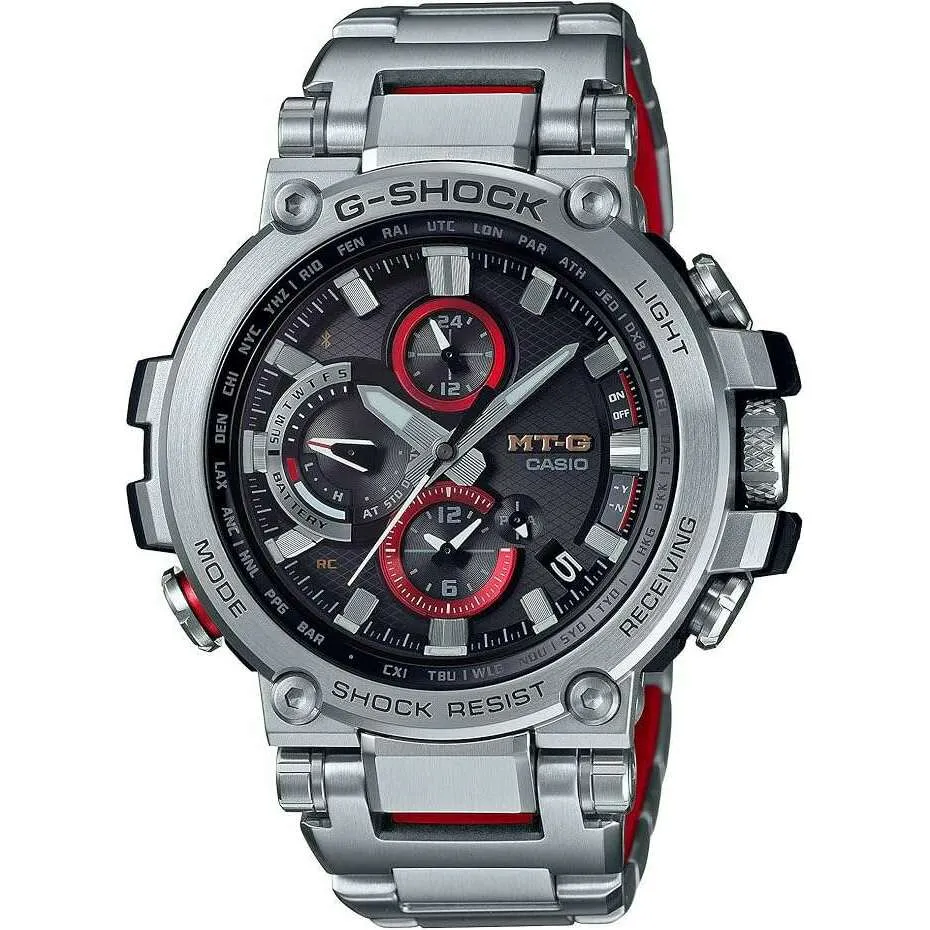 CASIO G-SHOCK MT-G BLUETOOTH RADIO SOLAR SILVER MEN WATCH MTG-B1000D-1AJF
