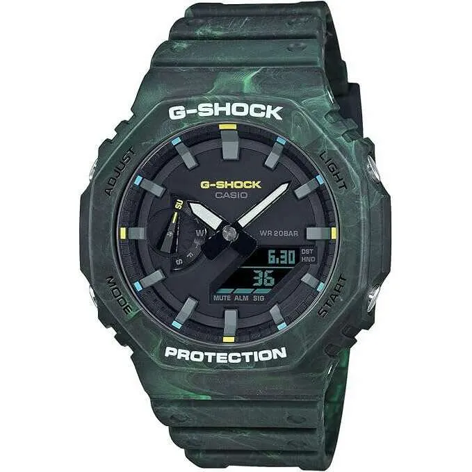 CASIO G-SHOCK MYSTIC FOREST SERIES ANALOG DIGITAL GREEN MEN WATCH GA-2100FR-3AJF