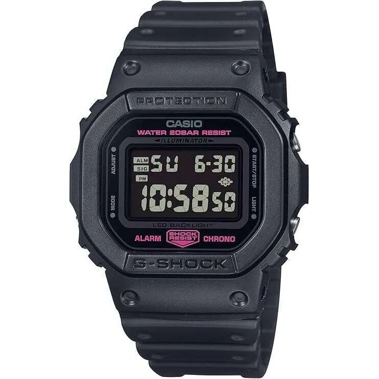 CASIO G-SHOCK PINK RIBBON COLLABORATION DIGITAL BLACK MEN WATCH DW-5600PK-1JR