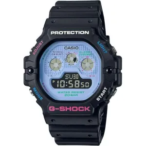 CASIO G-SHOCK PSYCHEDELIC MULTI COLORS DIGITAL BLACK & BLUE MEN WATCH DW-5900DN-1JF