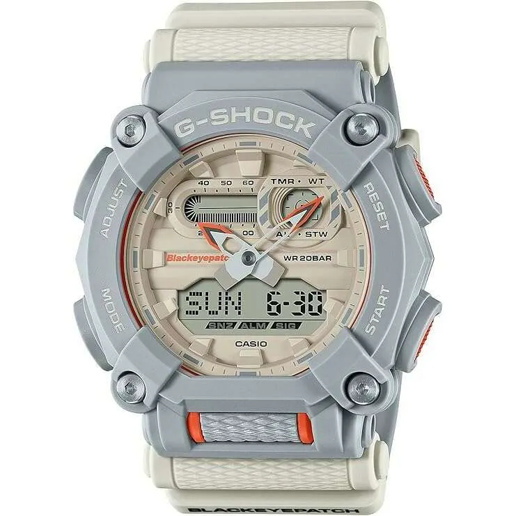 CASIO G-SHOCK THE BLACK EYE PATCH COLLABORATION MODEL GREY MEN WATCH GA-900BEP-8AJR