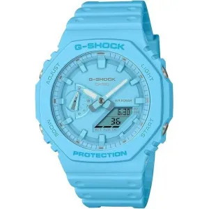 CASIO G-SHOCK TONE ON TONE SERIES ANALOG DIGITAL DIAL TURQUOISE BLUE MEN WATCH GA-2100-2A2JF