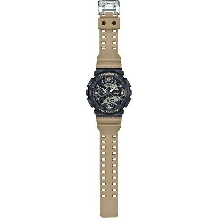 CASIO G-SHOCK TWO TONE UTILITY COLORS SERIES DAY-DATE KHAKI MEN WATCH GA-110TU-1A5JF
