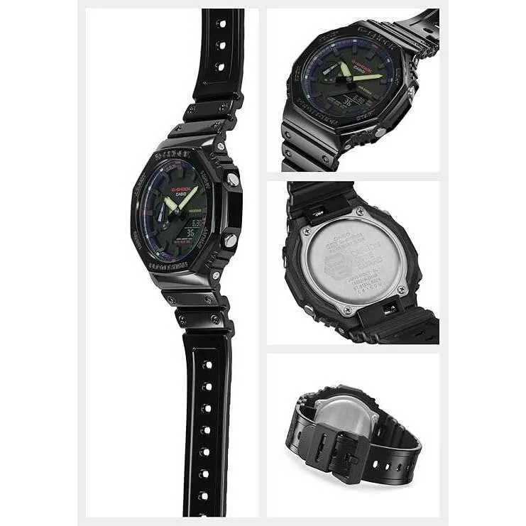 CASIO G-SHOCK VIRTUAL RAINBOW : GAMER'S RGB SERIES BLACK MEN WATCH GA-2100RGB-1AJF