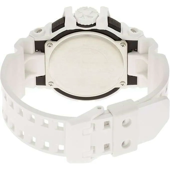 CASIO G-SHOCK WHITE STRAP ANALOG DIGITAL BLACK DIAL MEN WATCH GA-400-7AJF