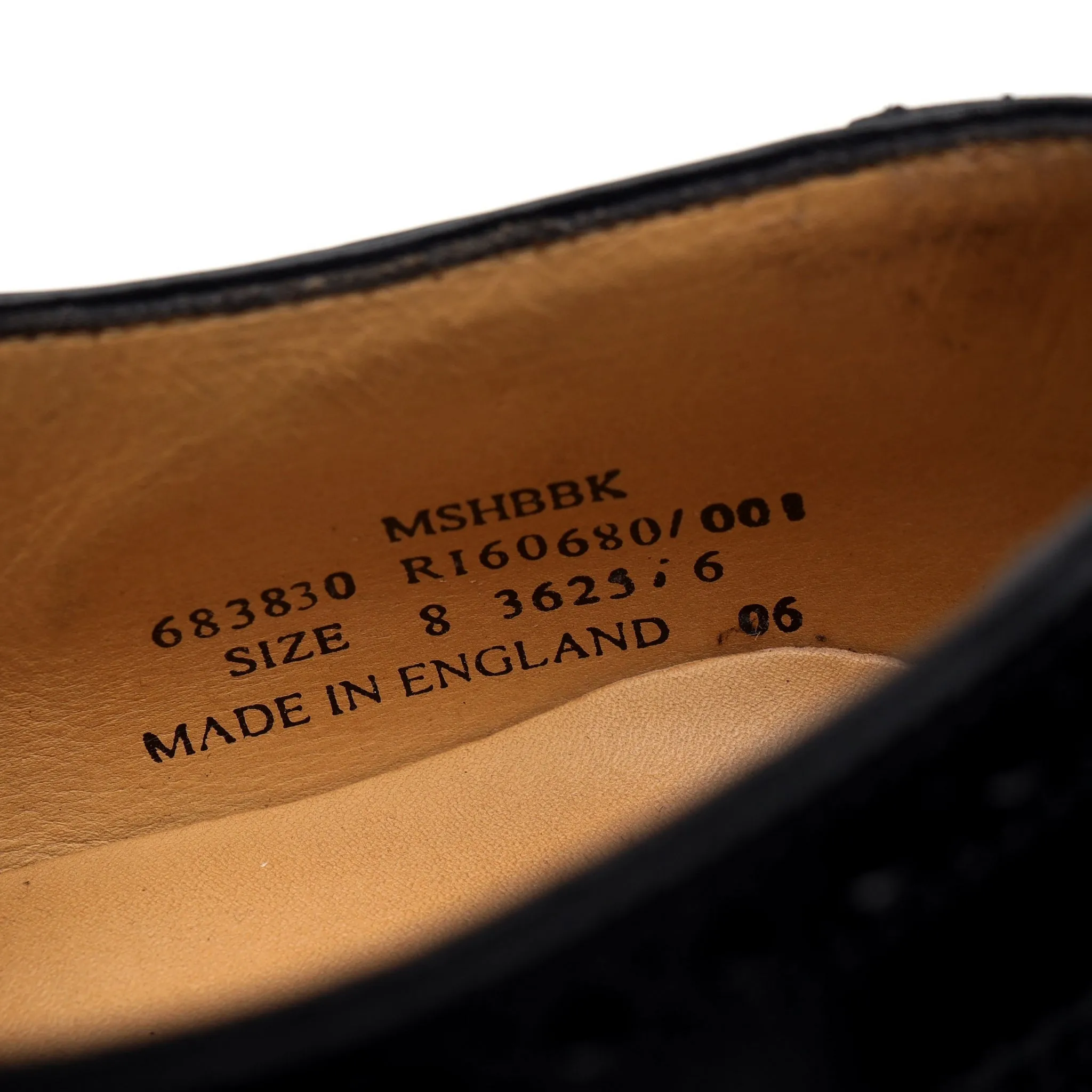 Charles Tyrwhitt Black Leather Oxford Brogue UK 8 F