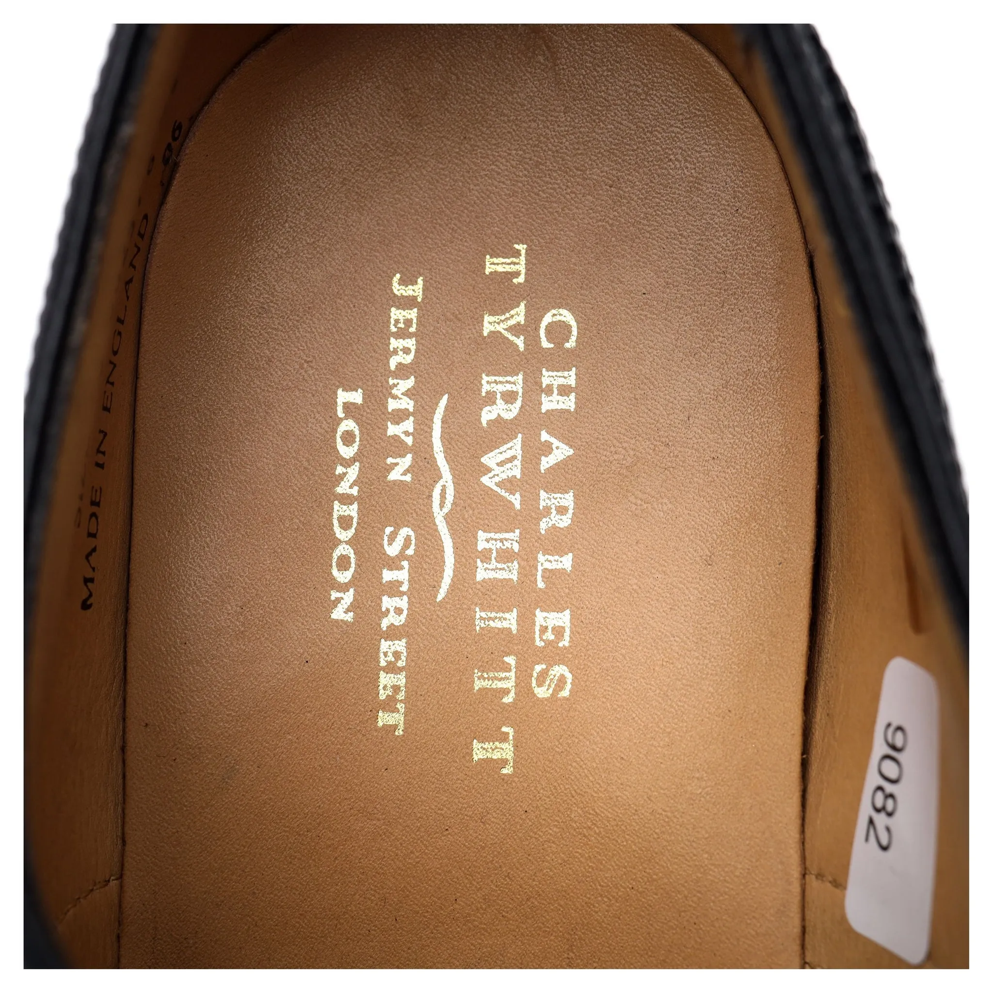Charles Tyrwhitt Black Leather Oxford Brogue UK 8 F