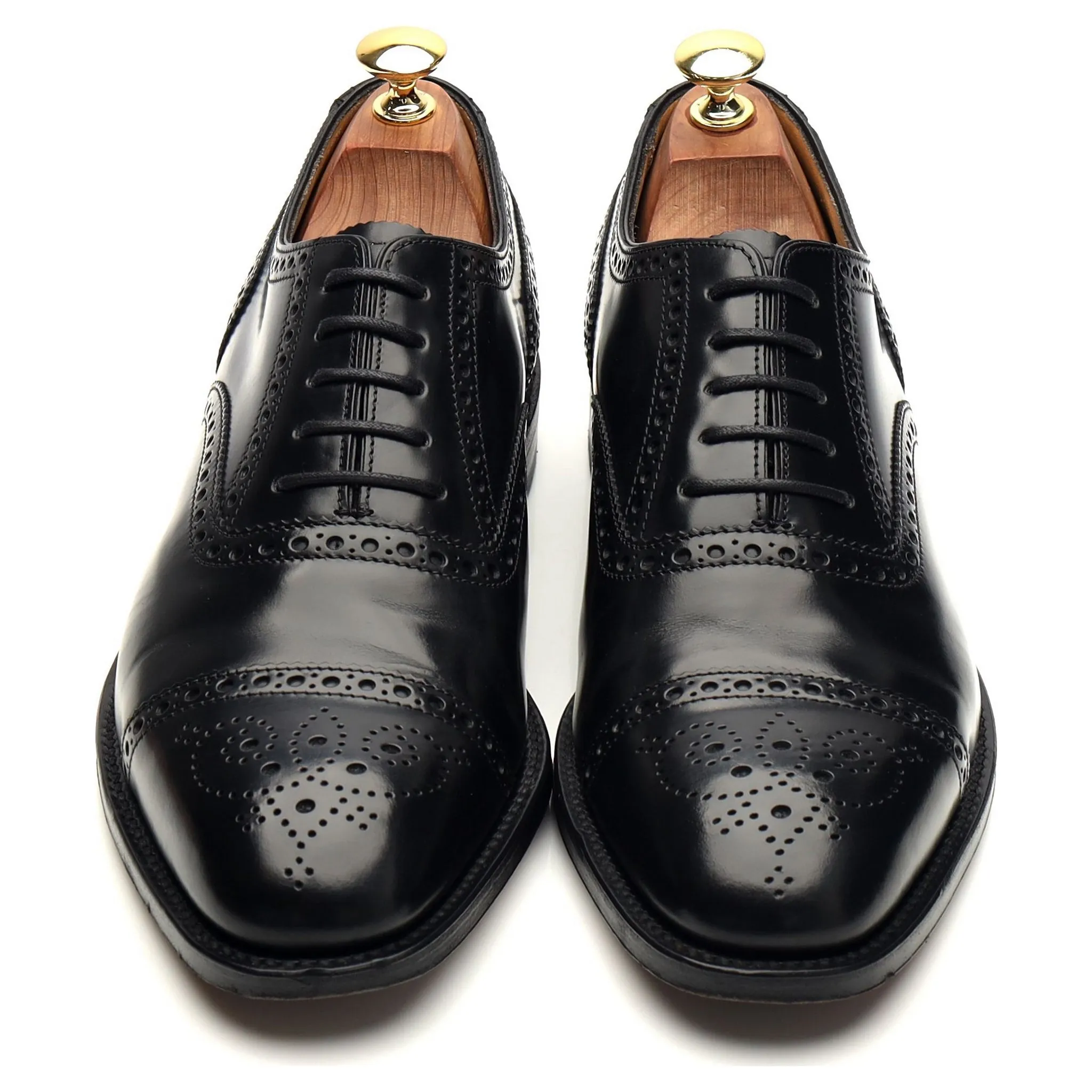 Charles Tyrwhitt Black Leather Oxford Brogue UK 8 F