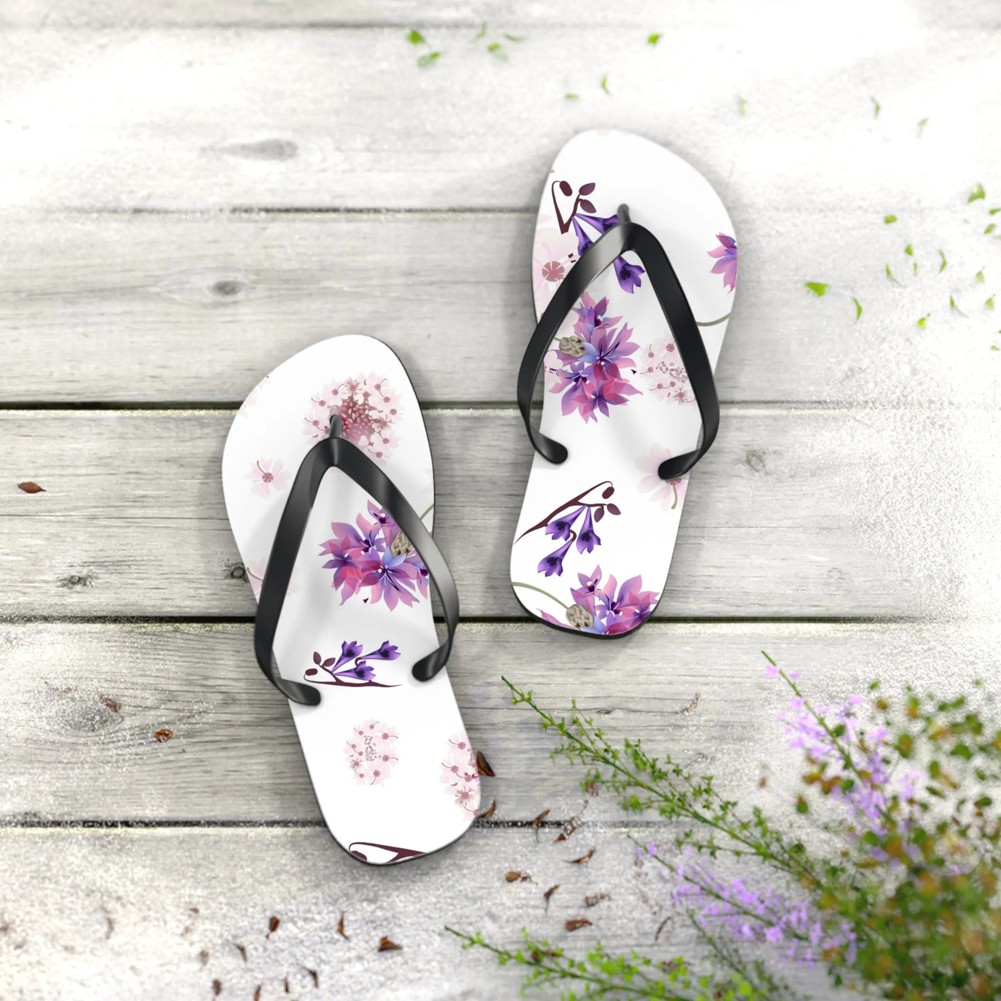 ChillKickz Floral Flip Flops - Trendy Summer Footwear for Beach and Casual Outings