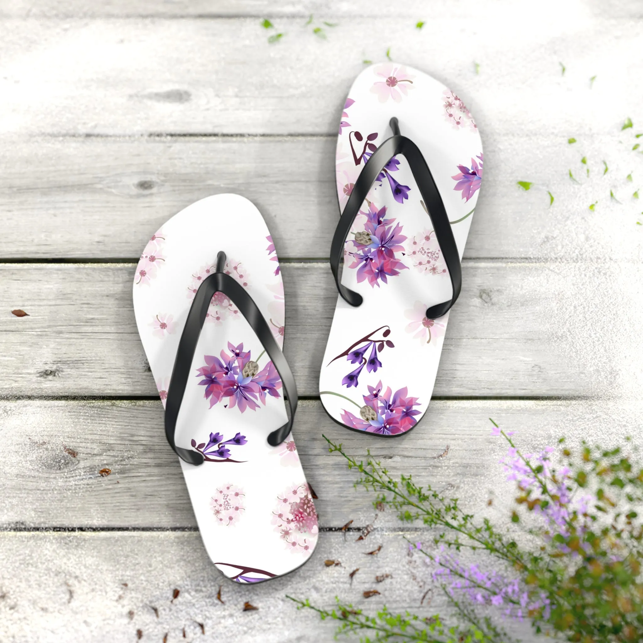 ChillKickz Floral Flip Flops - Trendy Summer Footwear for Beach and Casual Outings