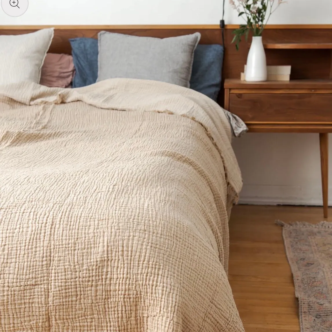 Cotton Blanket Oatmeal | Buff