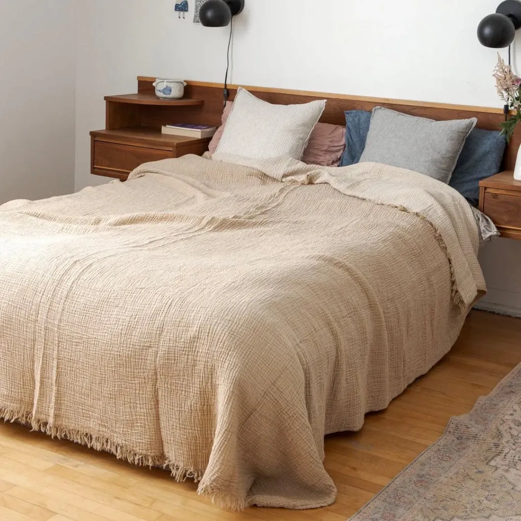 Cotton Blanket Oatmeal | Buff