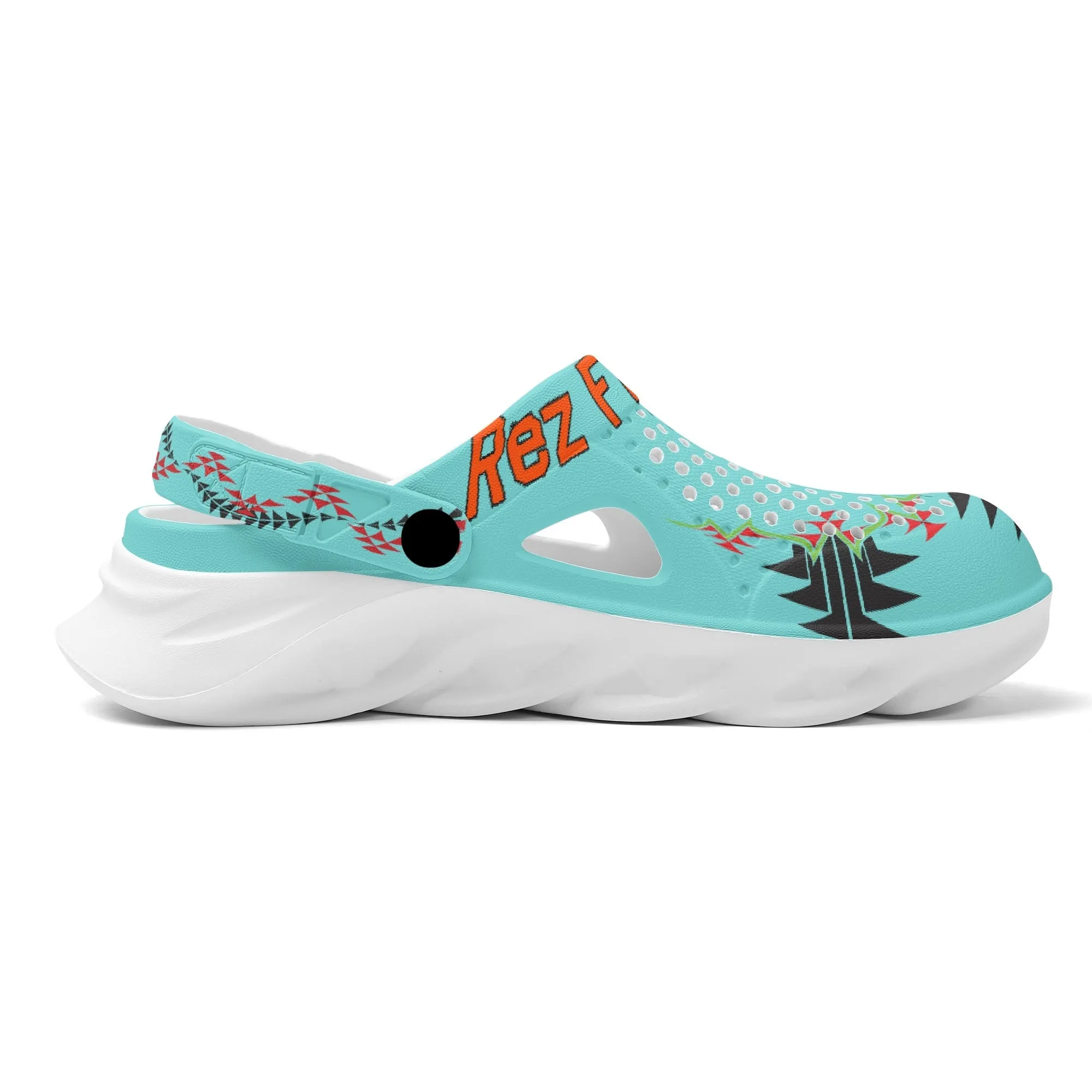 Custom Printed Mens Summer Sandals with Pivoting Heel Strap