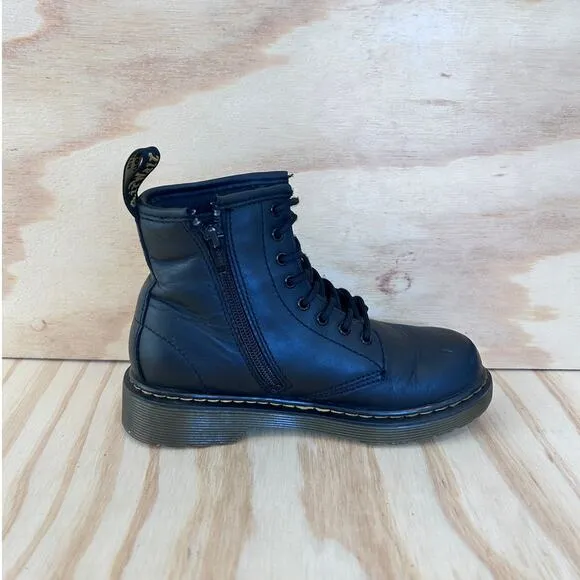 Dr. Martens - Softy T - Lace Up Boots - Black - Kids Little Girl's - 2 - 1460J