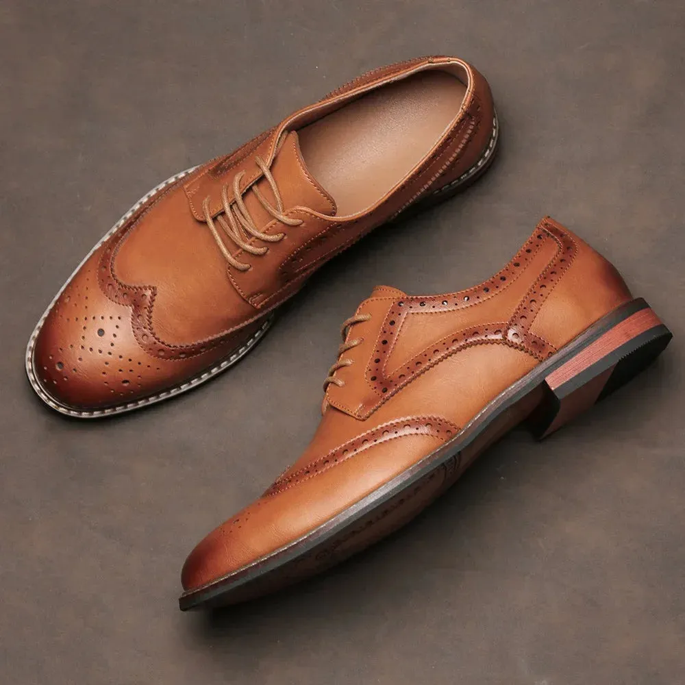 Edward - Leather Brogue Shoes