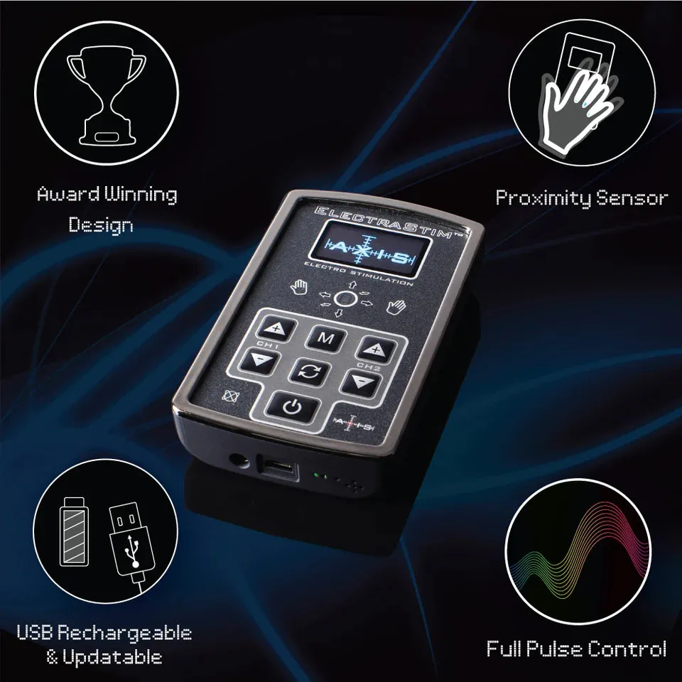 ElectraStim AXIS Dual Channel Electro Stimulator - 99 Intensity Levels, 7 Modes, Gesture & Audio Control