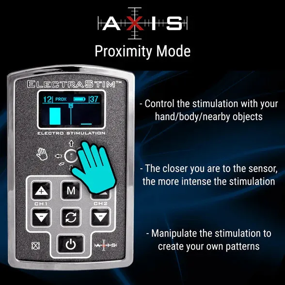 ElectraStim AXIS Dual Channel Electro Stimulator - 99 Intensity Levels, 7 Modes, Gesture & Audio Control