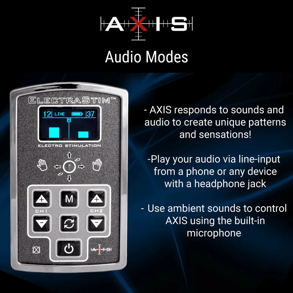 ElectraStim AXIS Dual Channel Electro Stimulator - 99 Intensity Levels, 7 Modes, Gesture & Audio Control