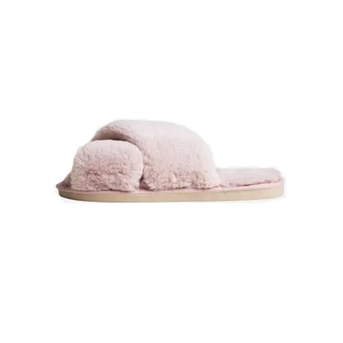 Evie Baby Pink Fluffy Slippers