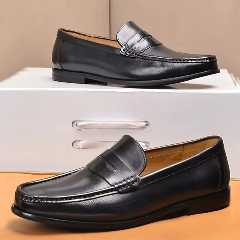Fashion Business Leather Slip On Loafers